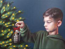 Christmas won't come this year, acrylic on canvas, 30 x 40 cm, 2024